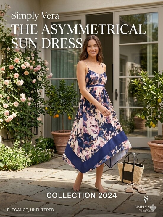 Simply Vera Vera Wang Dresses & Skirts - Simply Vera Vera Wang Asymmetrical Sun Dress
